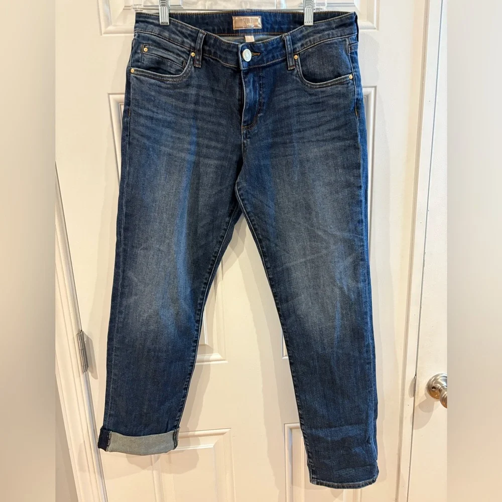 Kut from the Kloth Dark Blue Denim Jeans Boyfriend size 10 - Picture 1 of 4